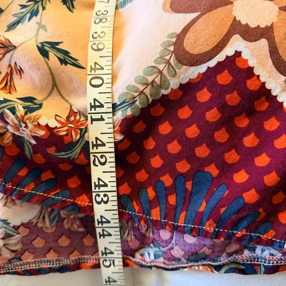 Bohemian Kimono duster, colorful print, midi length, one size fits most - Picture 7 of 8